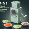 4 in 1 Multi-Function Vegetable Cutter & Slicer – Manual Vegetable Chopper with Stainless Steel Blades