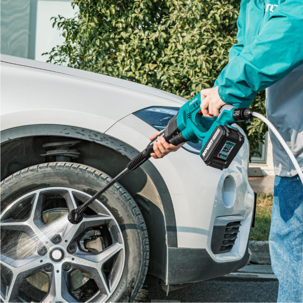 21V Cordless Car Wash Spray Gun 600PSI High Pressure Washer