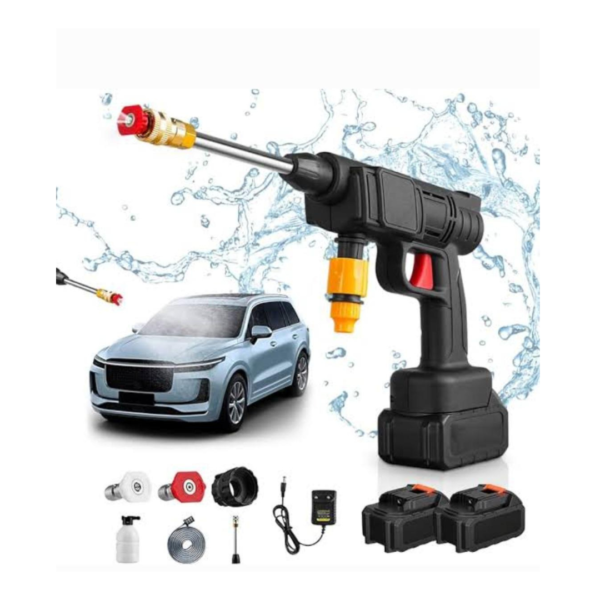 21V Cordless Car Wash Spray Gun 600PSI High Pressure Washer