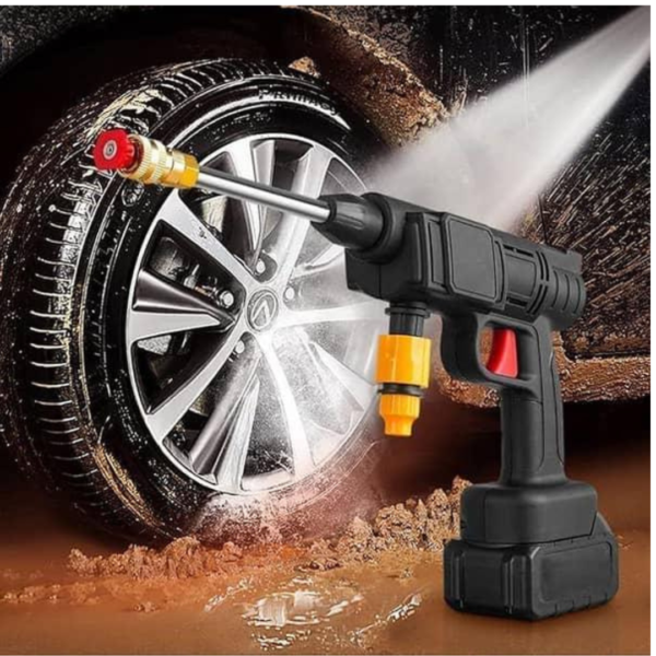 21V Cordless Car Wash Spray Gun 600PSI High Pressure Washer