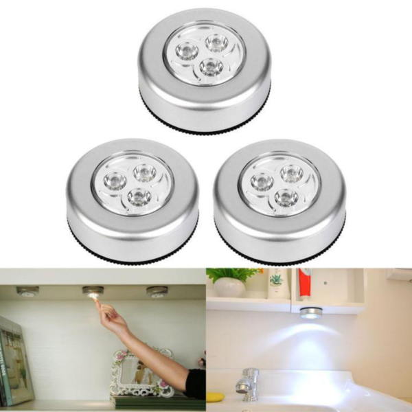 LED Push Lights for Cabinets & Wardrobes(Pack of 3)