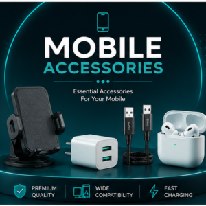 Mobile accessories category featuring smartphone gadgets and tech essentials