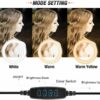 “LED ring light 3 color modes warm cool natural”