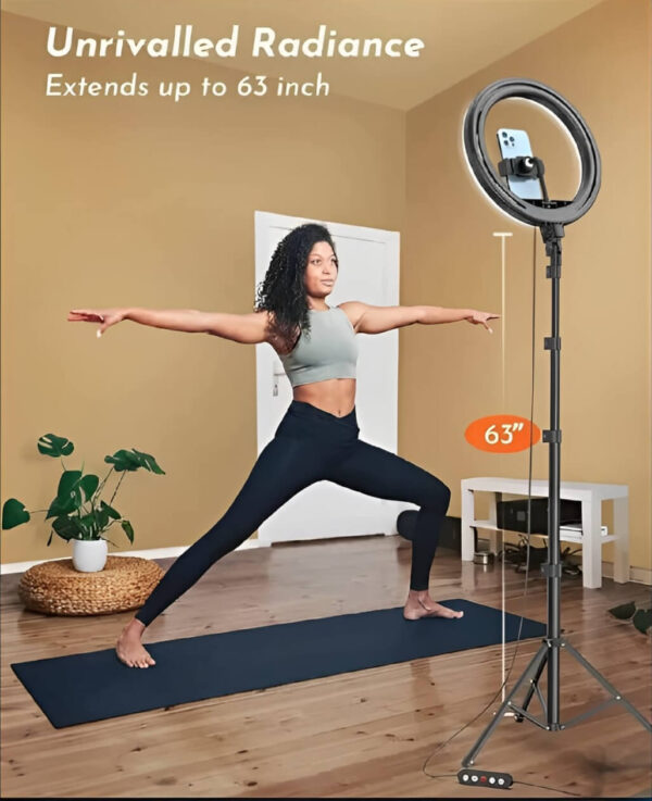 26cm LED ring light setup