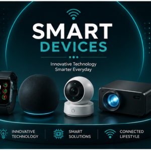 Smart devices category featuring innovative modern technology gadgets