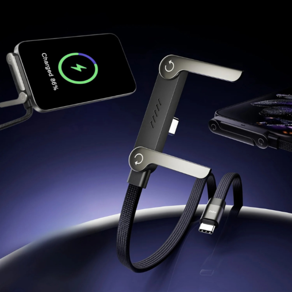 240W 2-in-1 USB-C to C Fast Charging Cable With Foldable Bracket